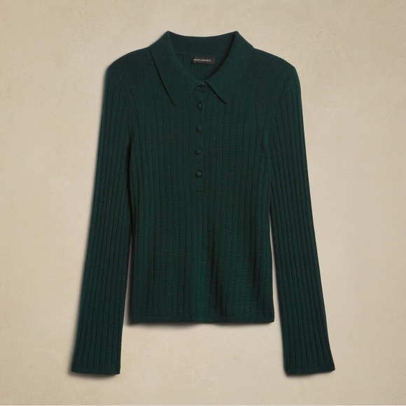 Banana Republic NEZHA MERINO SWEATER POLO - Picture 4 of 6